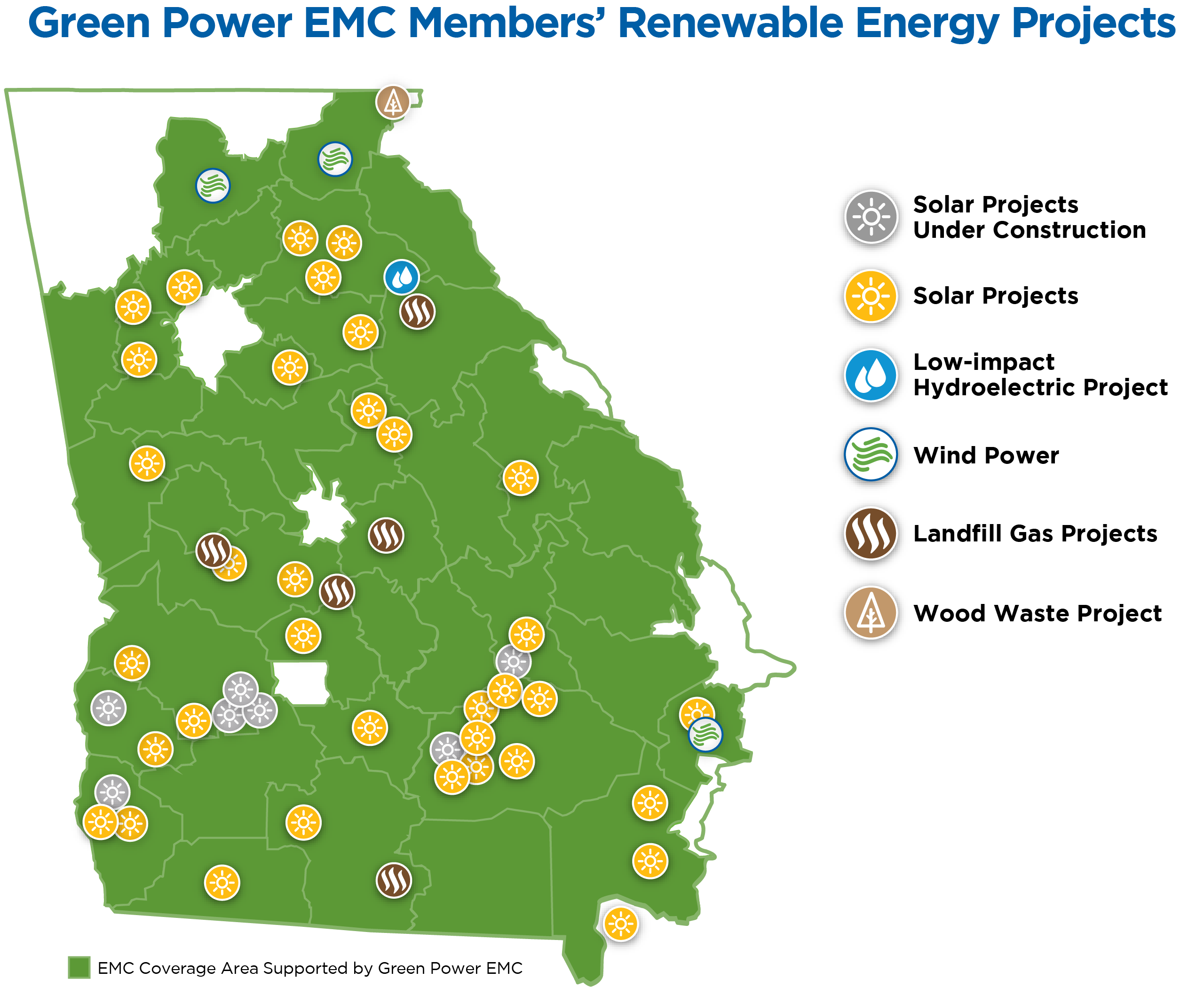 Renewables project map