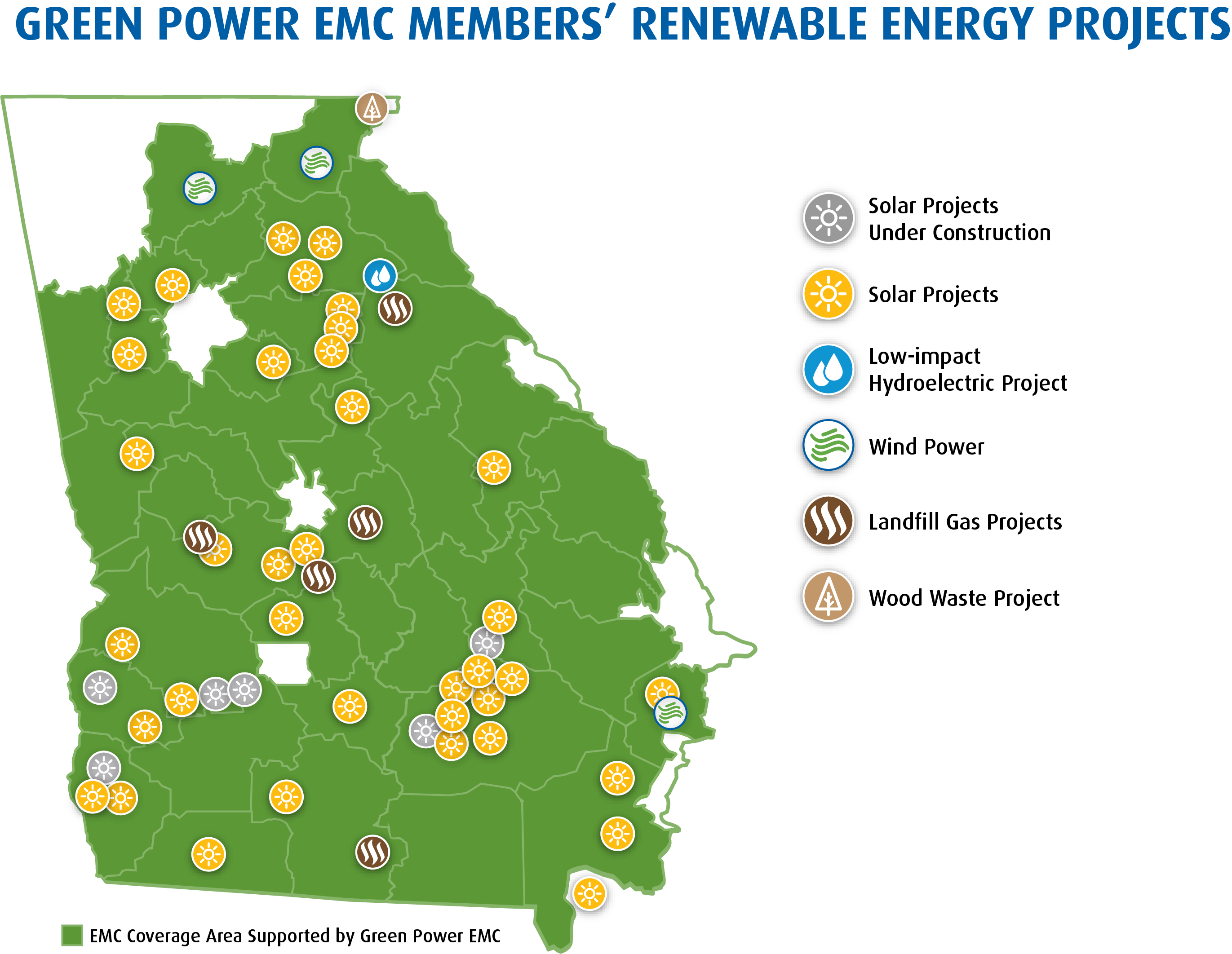 Renewables project map