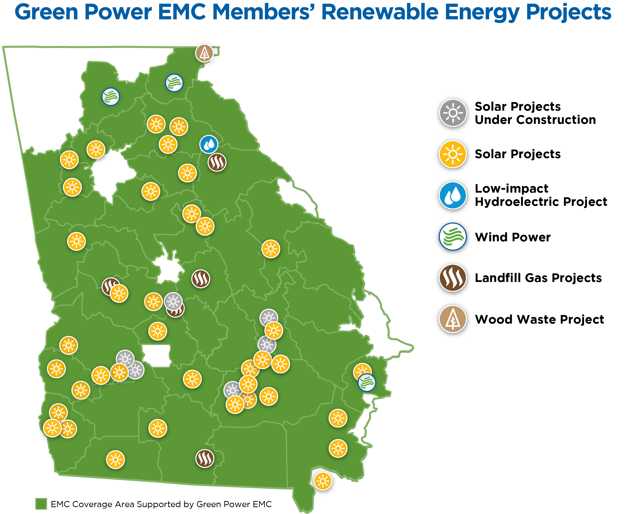 Renewables project map